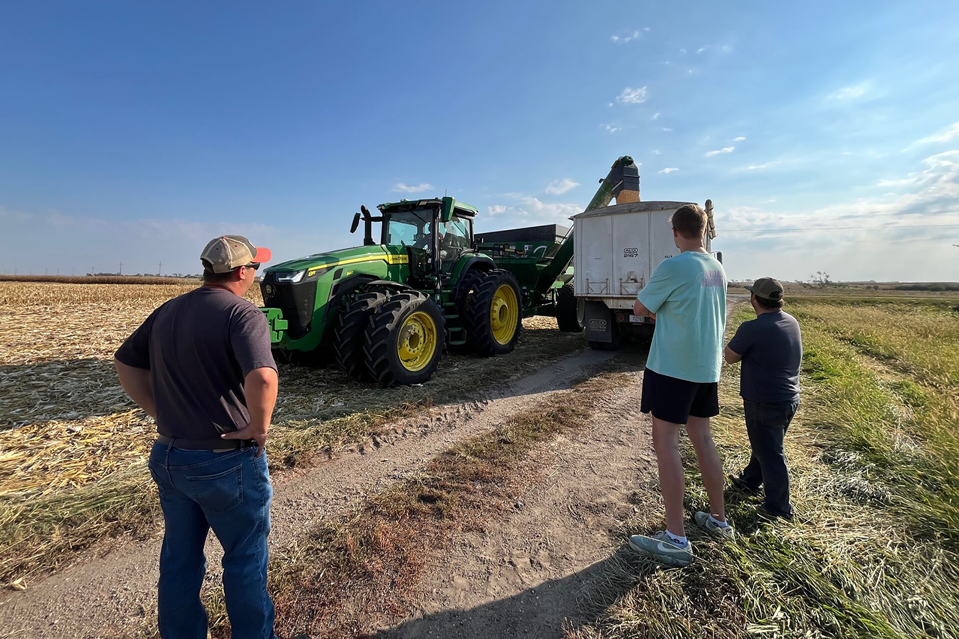 Claas Students in farm operations field 