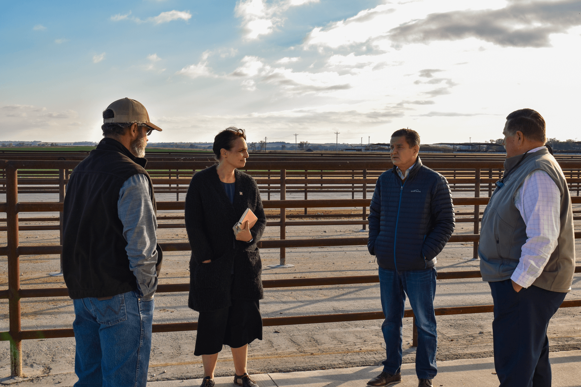 Jeanette Thurston learning about research at the Feedlot Innovation Center