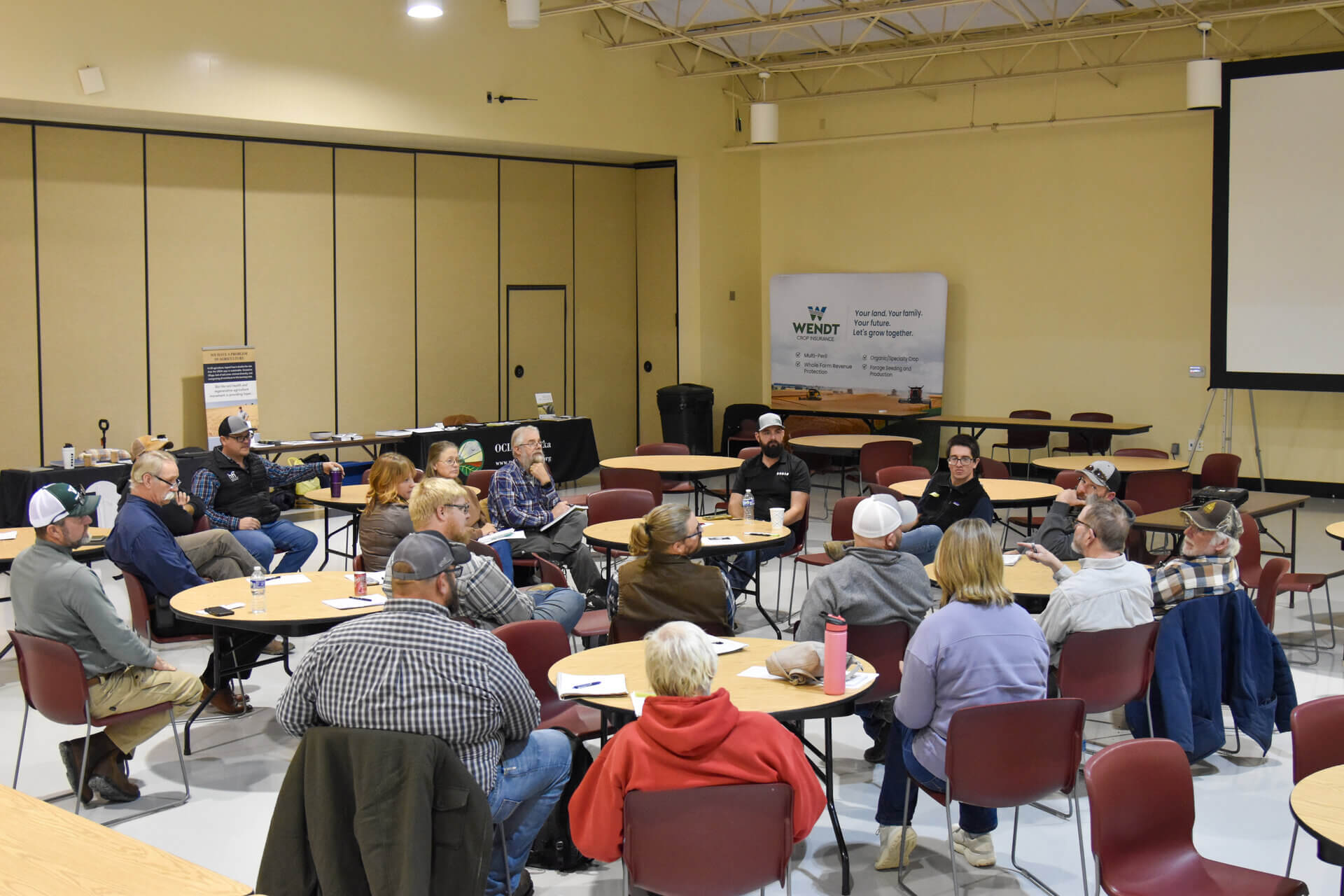 Breakout session group discussion during the Transition to Organic Farming Conference