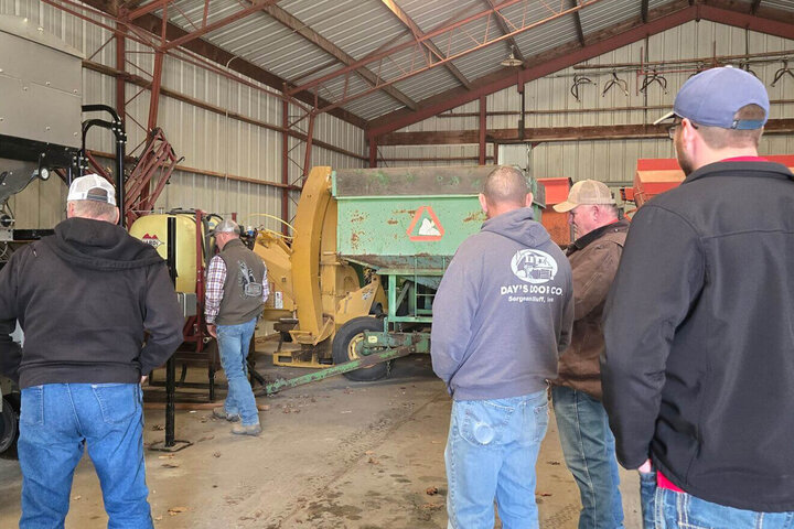 The Dixon County Supervisors group toured the farm shop at Haskell Ag Lab during their meeting