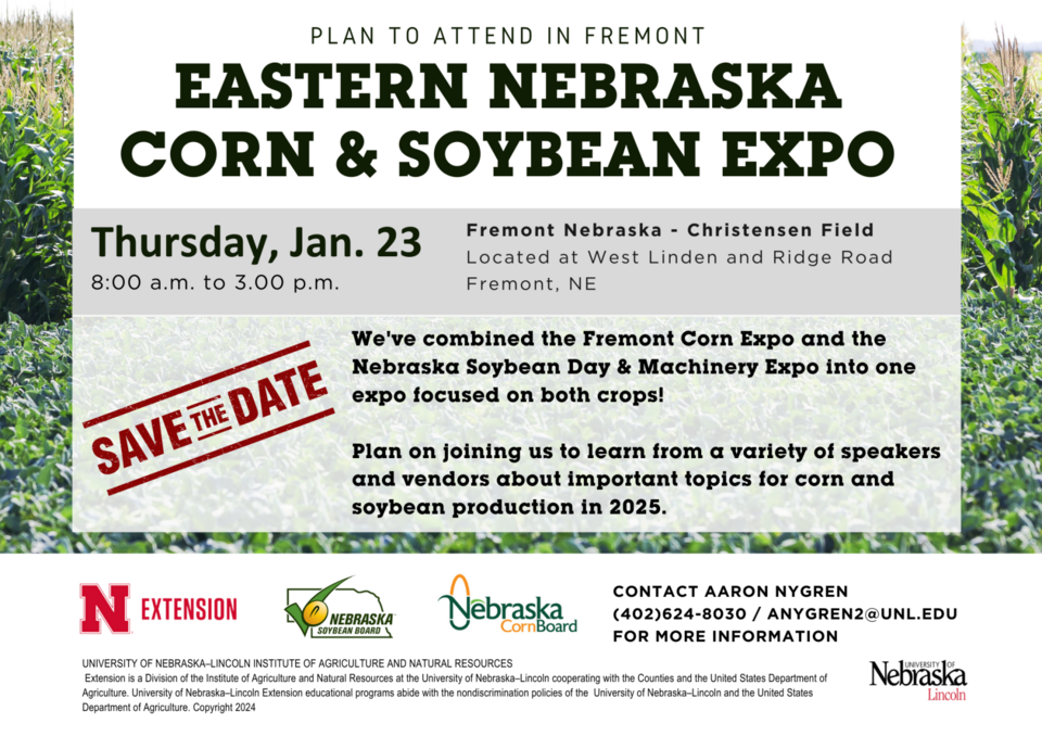 Eastern Nebraska Corn and Soybean Expo promo