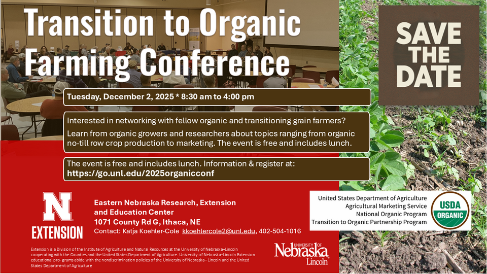 2025 Transition to Organic Farming Save the Date